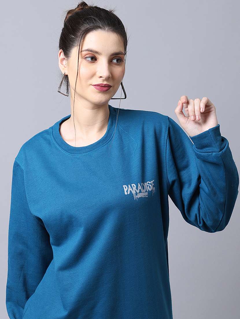 women long sleeves front & back print sweatshirt - 21539940 - Standard Image - 2