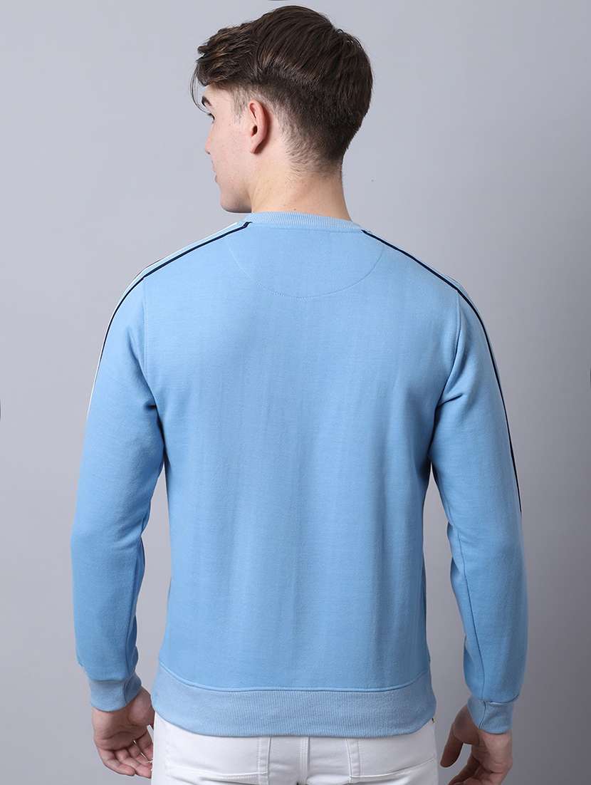 men striped printed round neck sweatshirt - 21539948 - Standard Image - 2