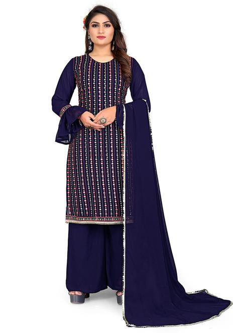 women embroidered unstitched suit set - 21542419 -  Standard Image - 0