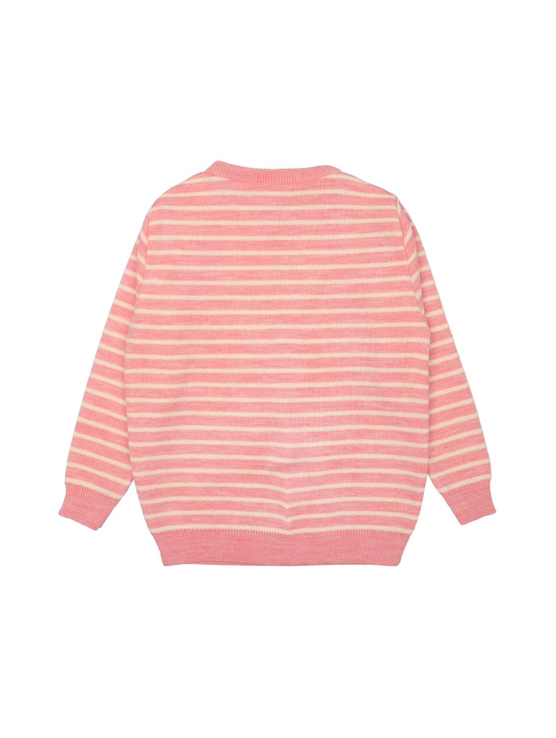 girls self design round neck sweater - 21542479 - Standard Image - 2