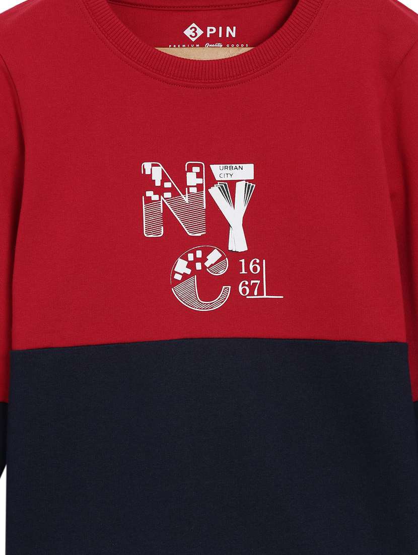 boys crew neck color block sweatshirt - 21542481 -  Standard Image - 2