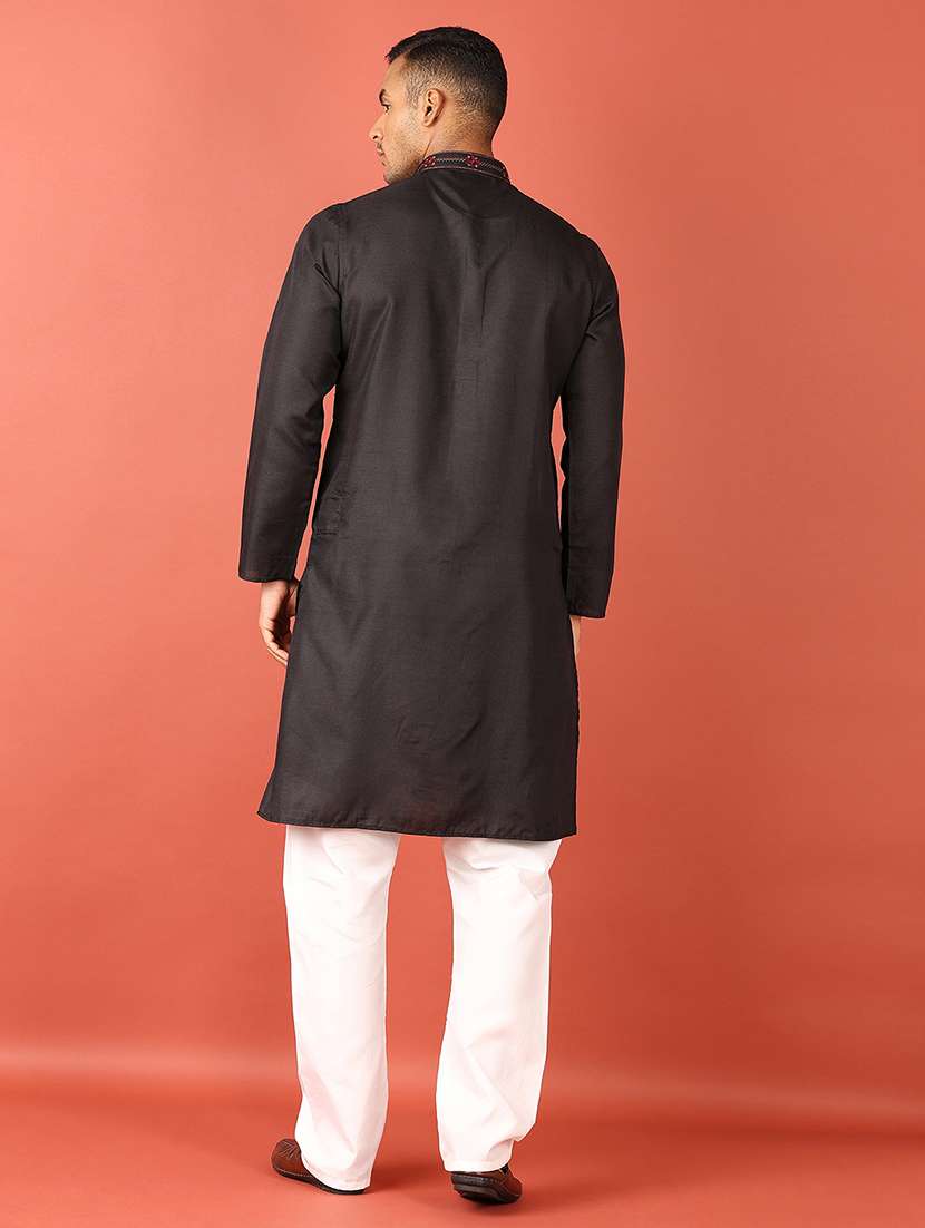 men solid kurta churidar ethnic wear set - 21542528 -  Standard Image - 2