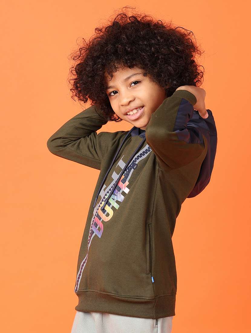 boys front print hooded sweatshirt - 21542531 -  Standard Image - 2