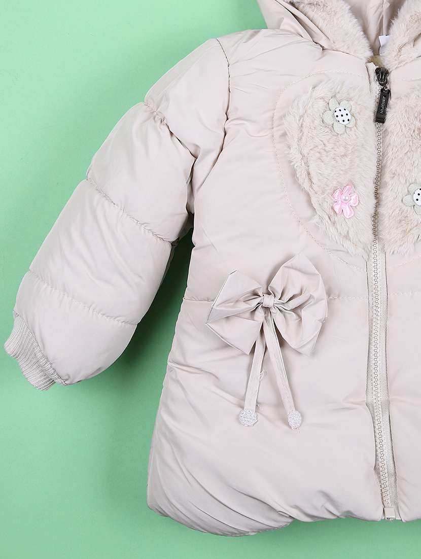 kids solid quilted hooded jacket - 21542581 -  Standard Image - 2