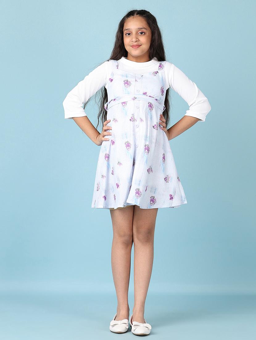 girls printed long sleeve frock - 21542602 - Zoom Image - 0