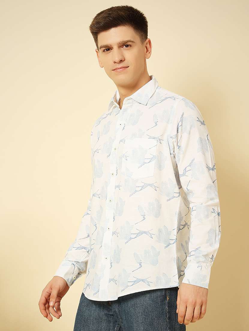 blue cotton casual shirt