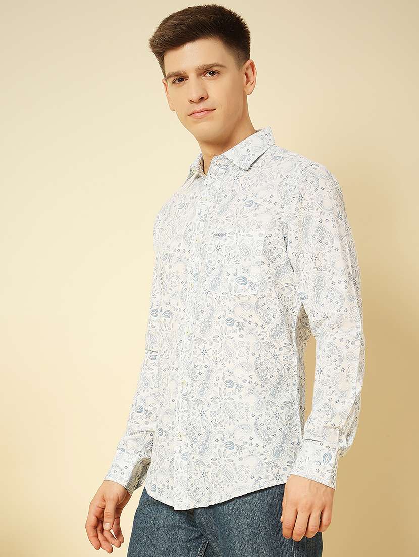 blue cotton casual shirt