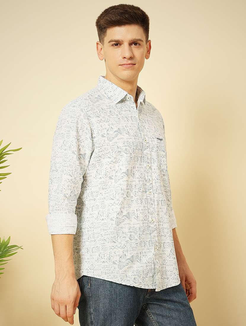blue cotton casual shirt - 21542994 - Zoom Image - 0