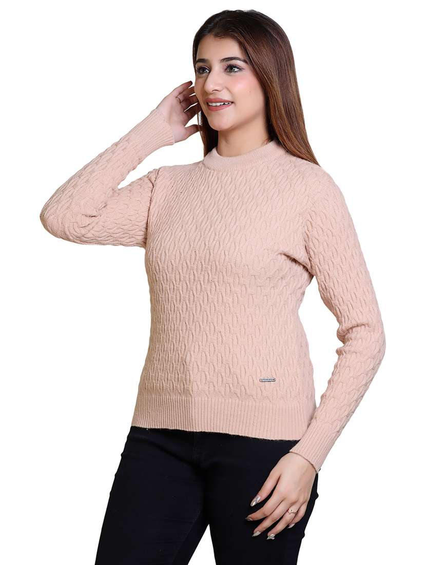 women self designed long sleeve pullover - 21543007 - Standard Image - 2