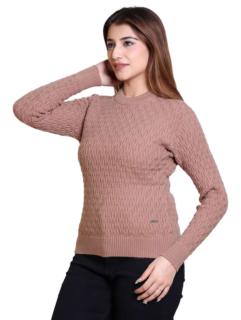 women self designed long sleeve pullover - 21543008 - Standard Image - 2