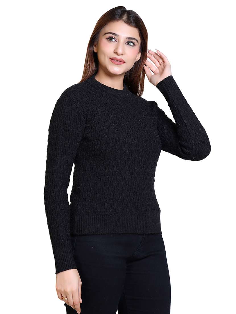 women self designed long sleeve pullover - 21543011 - Standard Image - 2