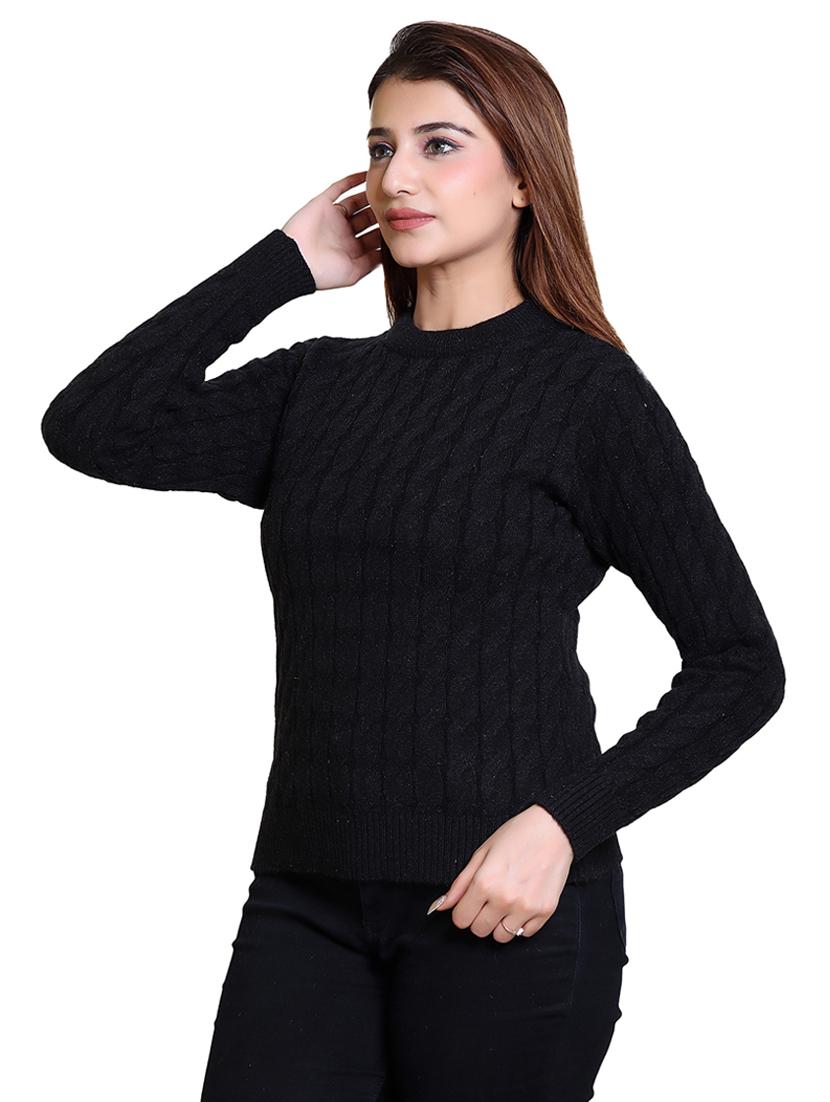 women self designed long sleeve pullover - 21543014 - Standard Image - 2
