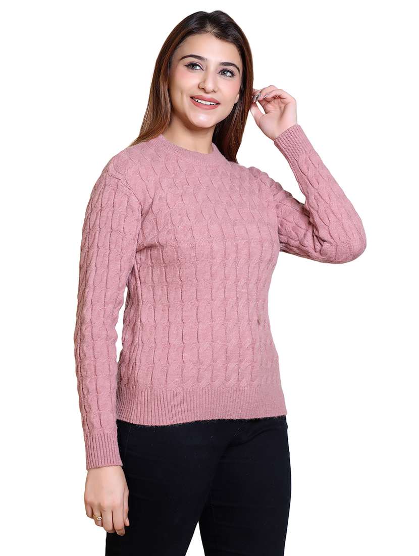 women self designed long sleeve pullover - 21543016 - Standard Image - 2