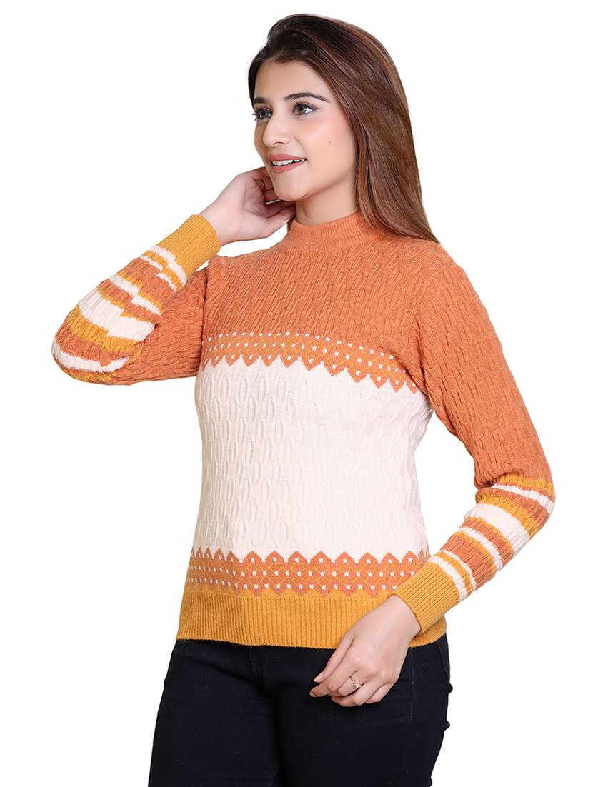 women color blocked long sleeve pullover - 21543032 - Standard Image - 2
