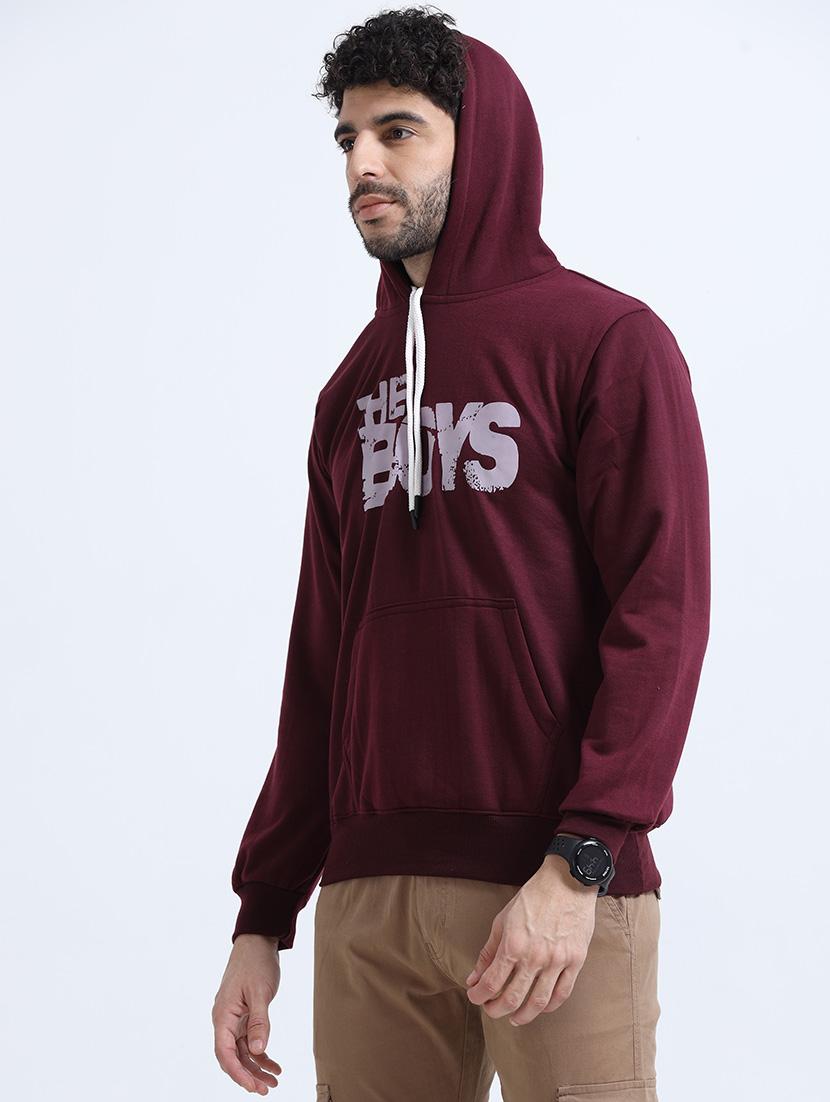 men chest print hooded sweatshirt - 21544296 - Standard Image - 2