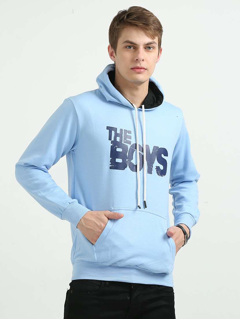 men chest print hooded sweatshirt - 21544297 -  Standard Image - 2