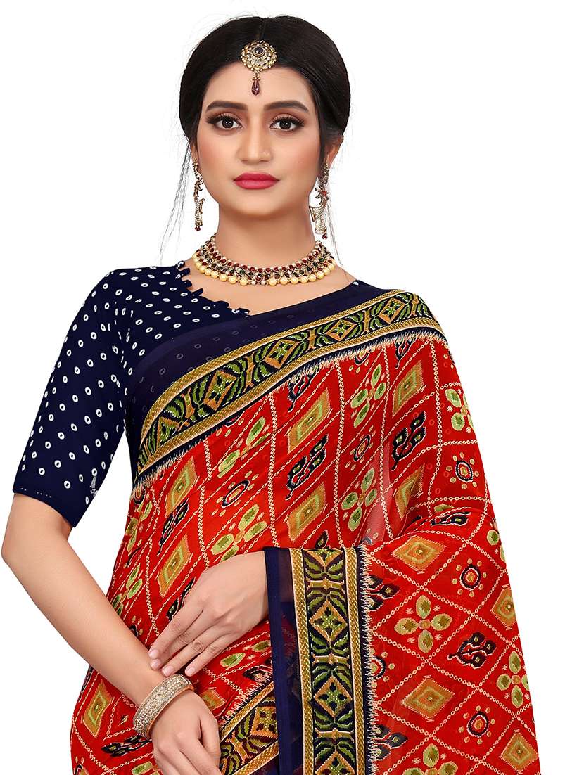 women printed saree - 21544512 - Standard Image - 2