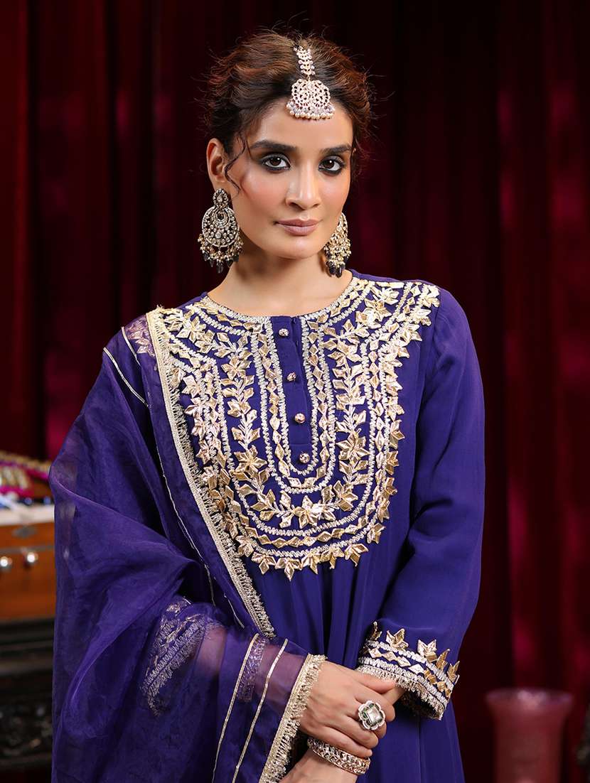 women gota patti kurta salwar suit set - 21544540 -  Standard Image - 2