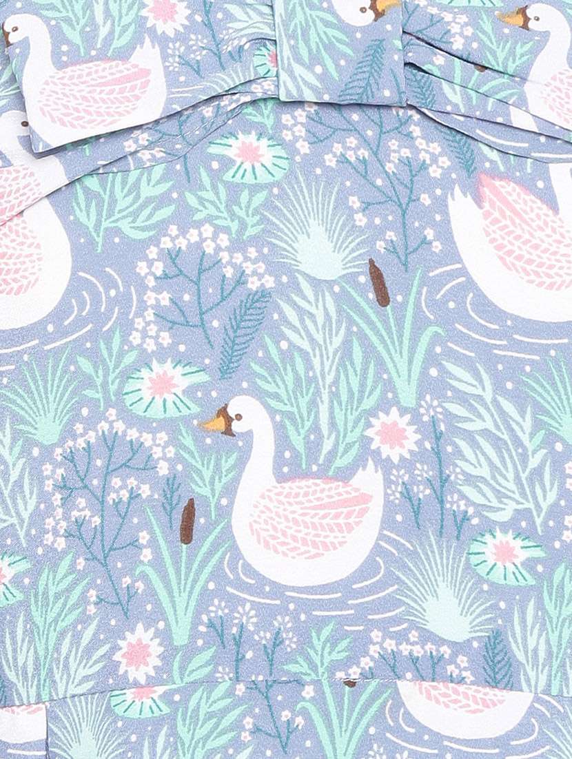 girls floral printed fit & flare dress - 21544649 - Standard Image - 2