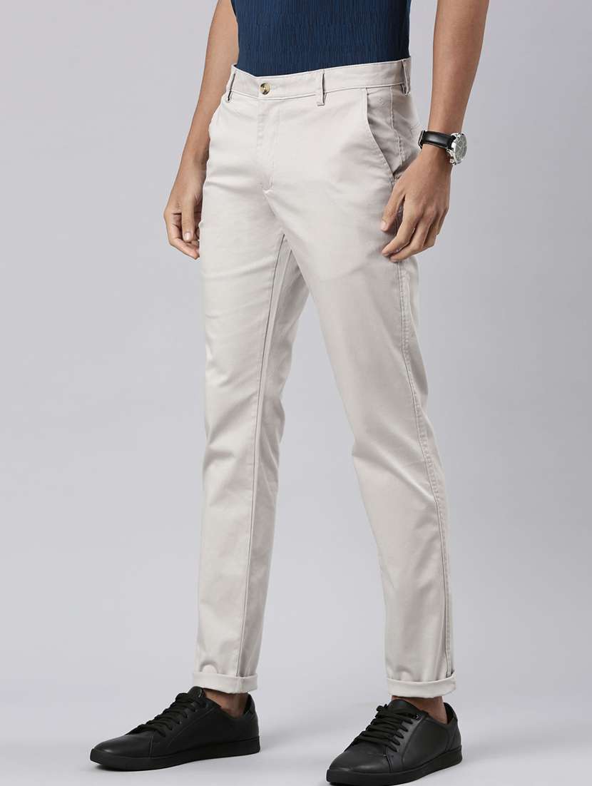 men mid rise solid chinos  - 21544686 -  Standard Image - 2