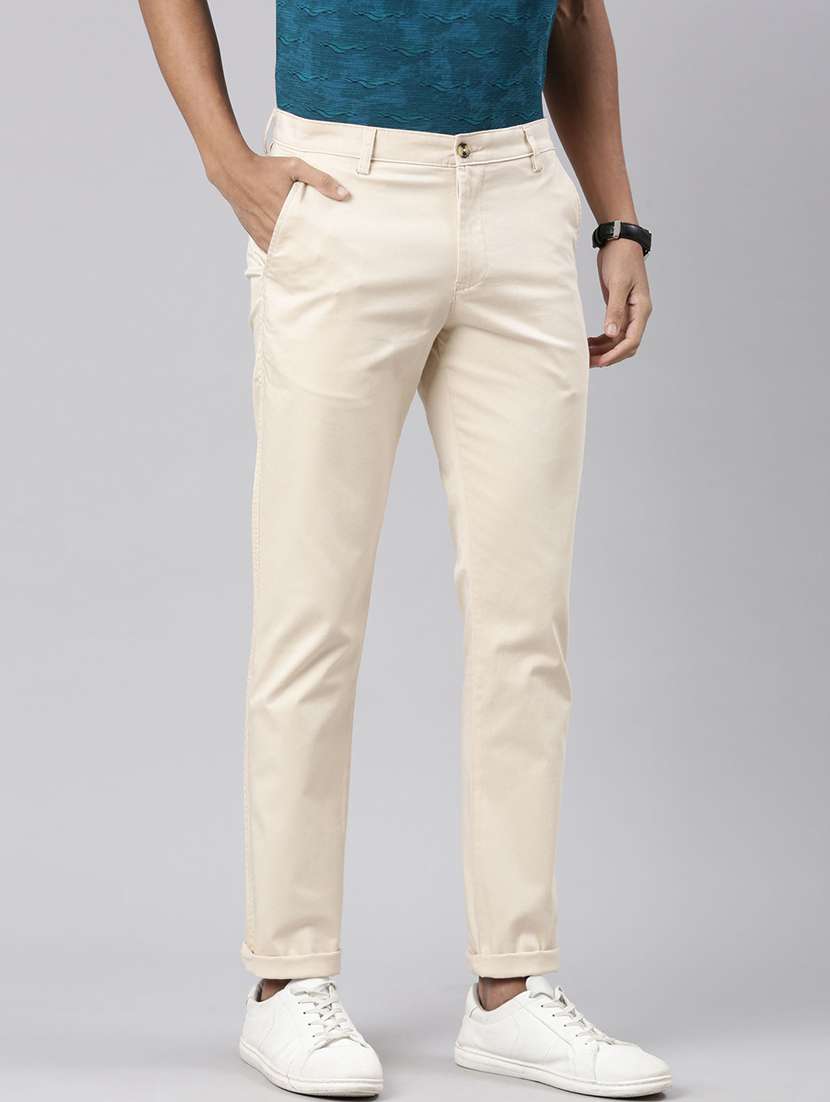 men mid rise solid chinos  - 21544687 -  Standard Image - 2