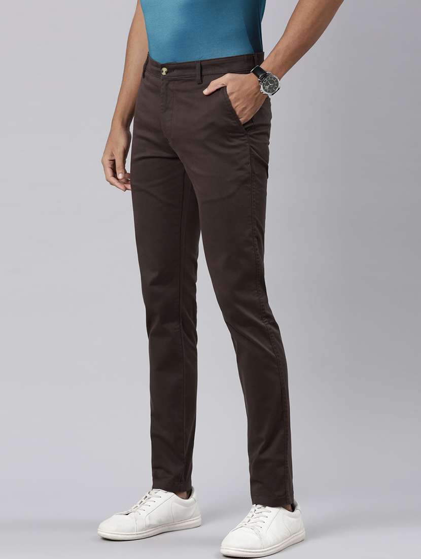 men mid rise solid chinos  - 21544694 -  Standard Image - 2