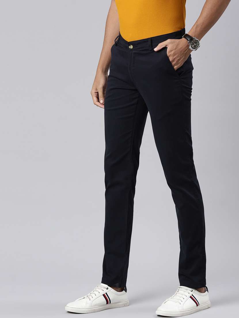 men mid rise solid chinos  - 21544696 -  Standard Image - 2