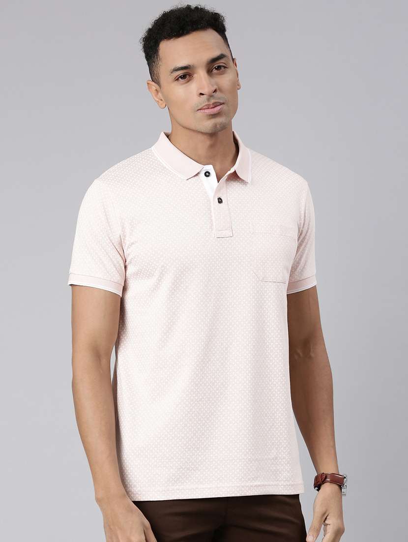men all over print short sleeve polo t-shirt - 21544730 -  Standard Image - 2