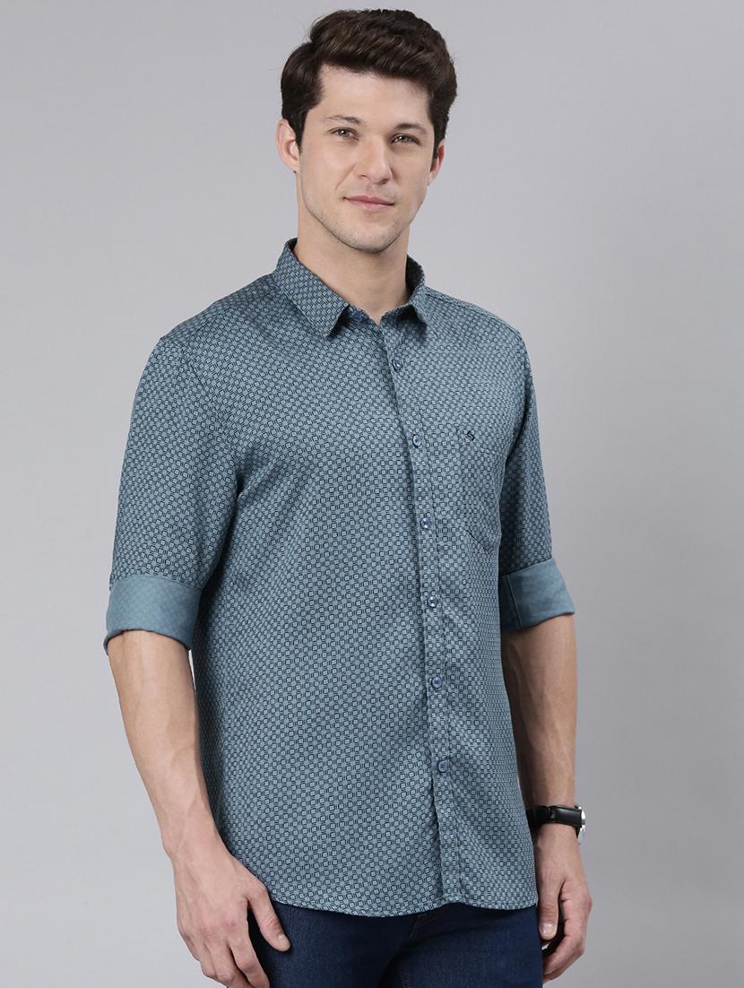men printed long sleeve casual shirt - 21544776 - Standard Image - 2