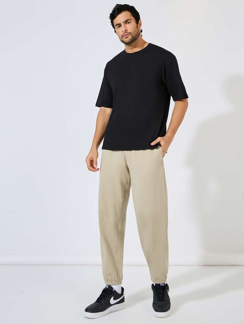 men solid relaxed fit jogger - 21544794 - Standard Image - 2
