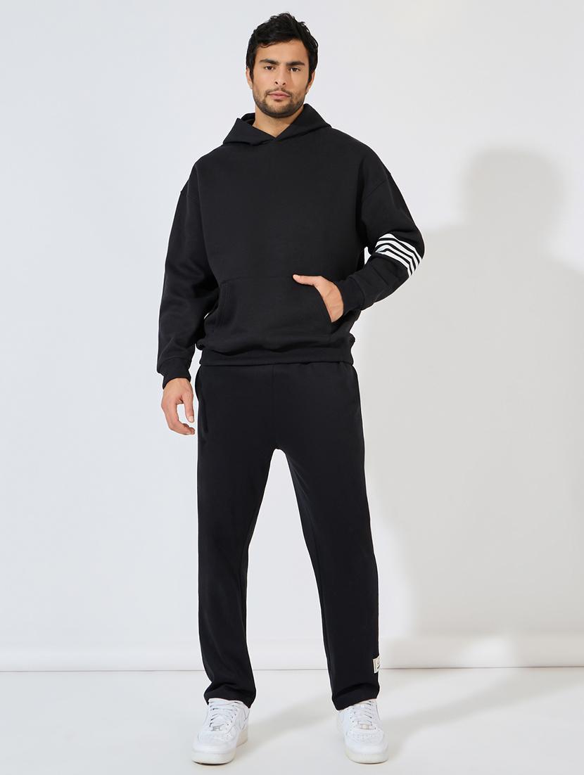 men hooded placement print sweatshirt - 21544821 - Standard Image - 2