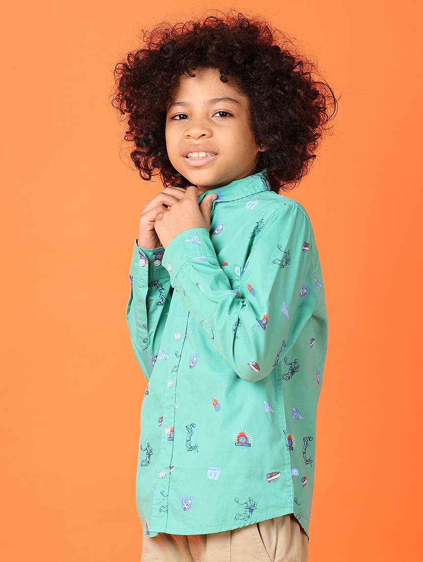 boys printed long sleeve shirts - 21544983 - Standard Image - 2