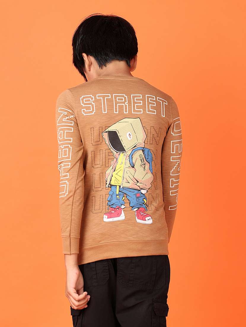 boys long sleeves front & back print t-shirt - 21545145 -  Standard Image - 2