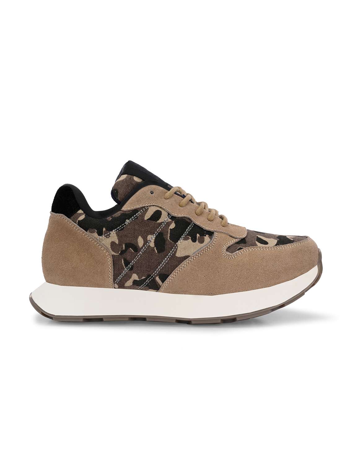 men beige lace up sneaker - 21545419 - Standard Image - 2