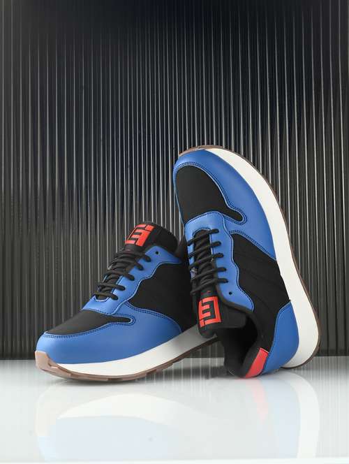 men blue lace up sneaker - 21545423 - Standard Image - 0