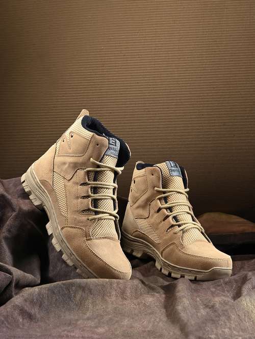 men beige hiking boot - 21545430 - Standard Image - 0