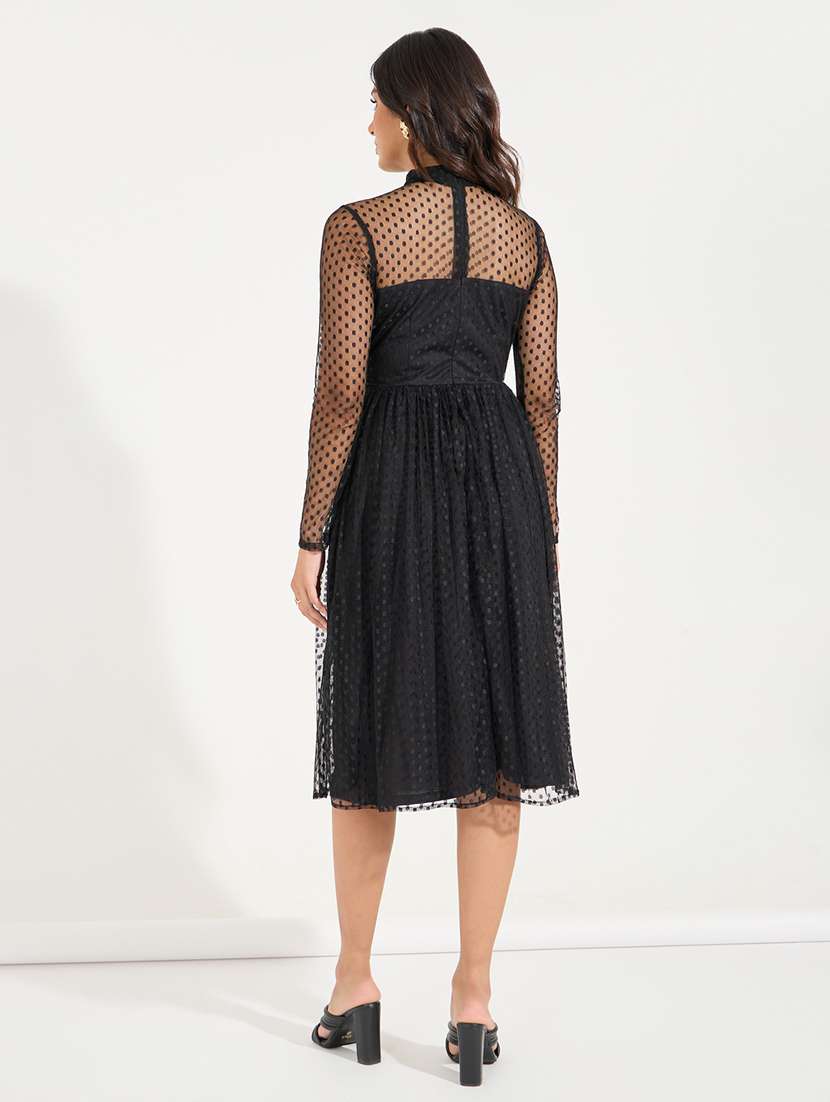 women black self-designed a-line dress - 21546981 -  Standard Image - 2