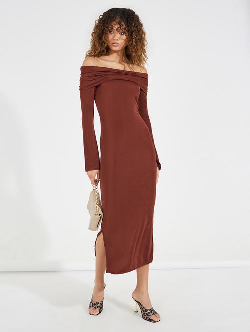 women brown solid sheath dress - 21546996 -  Standard Image - 0