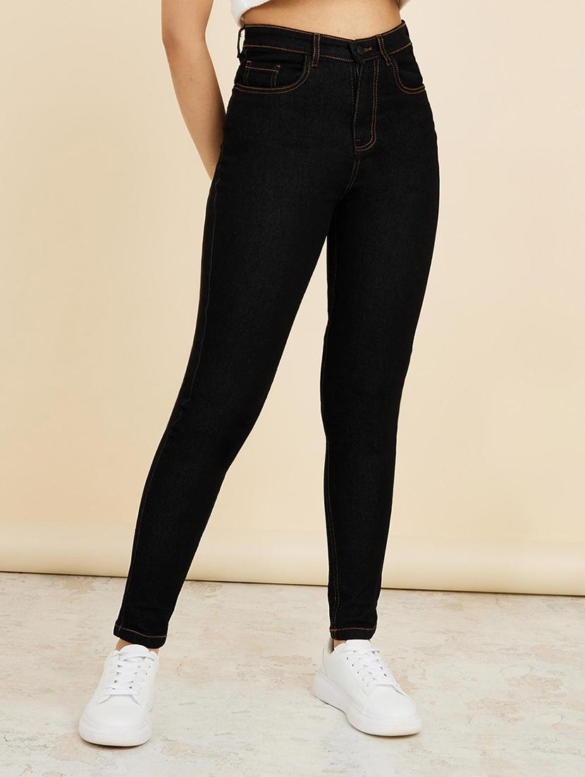 women black plain skinny fit jean - 21547030 -  Zoom Image - 0