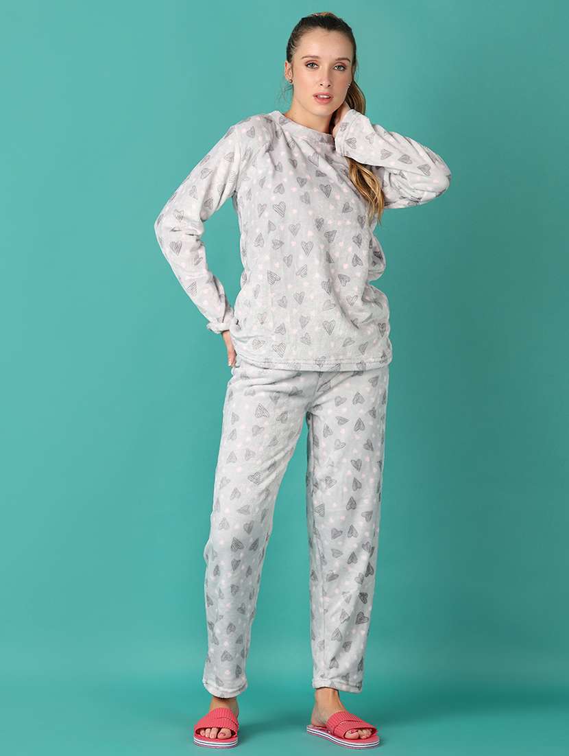 women printed pyjama nightwear set - 21547512 -  Standard Image - 2