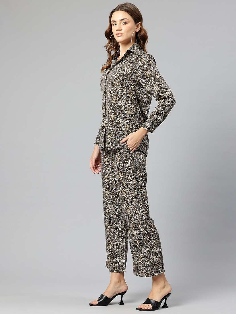 women printed shirt and trouser co-ord set - 21547517 -  Standard Image - 2