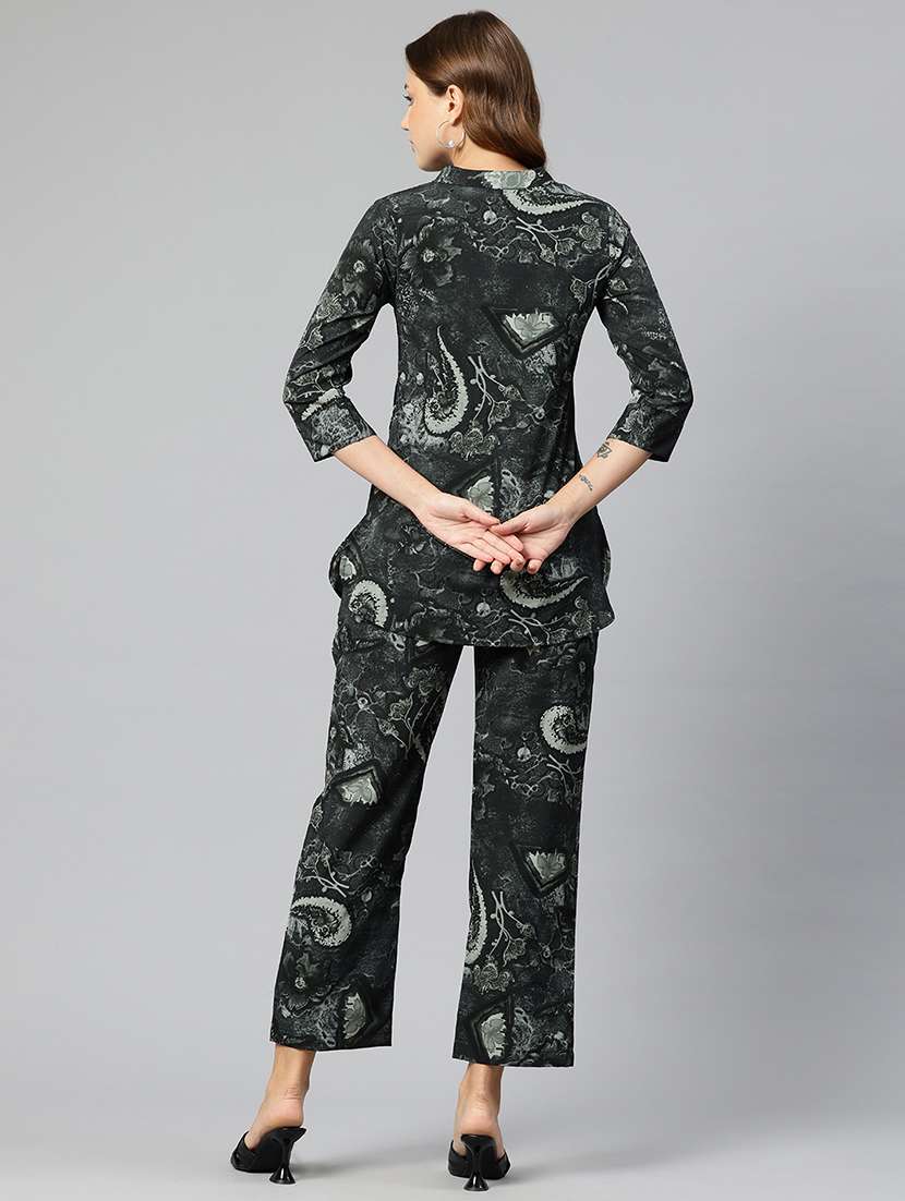 women printed top and trouser co-ord set - 21547522 -  Standard Image - 2