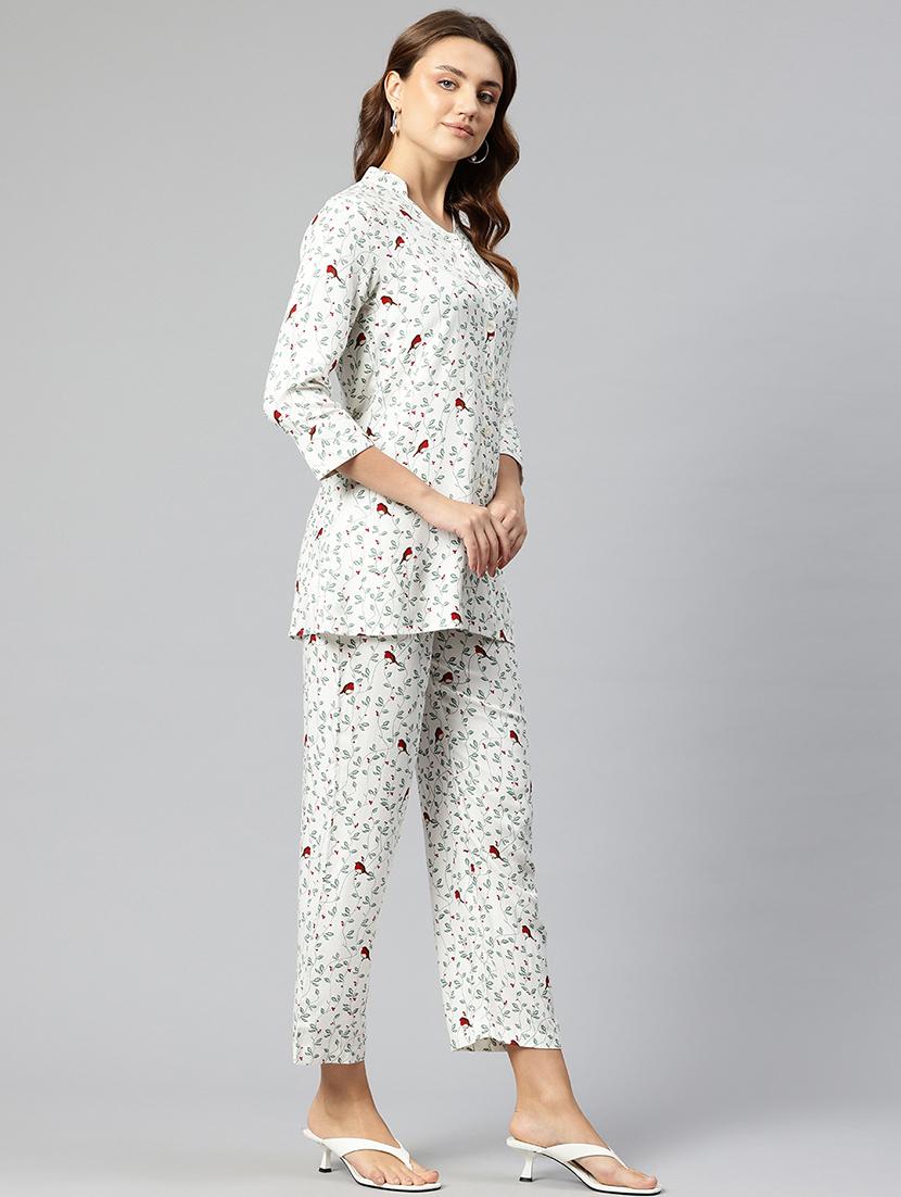 women floral printed top and trouser co-ord set - 21547545 - Standard Image - 2