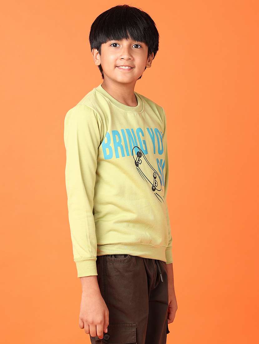 boys front print long sleeve sweatshirt - 21547588 -  Standard Image - 2