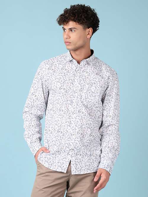 men printed long sleeve casual shirt - 21547592 - Standard Image - 0