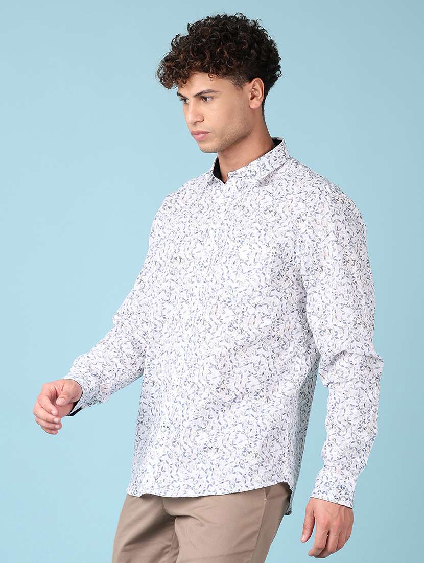 men printed long sleeve casual shirt - 21547592 - Standard Image - 2