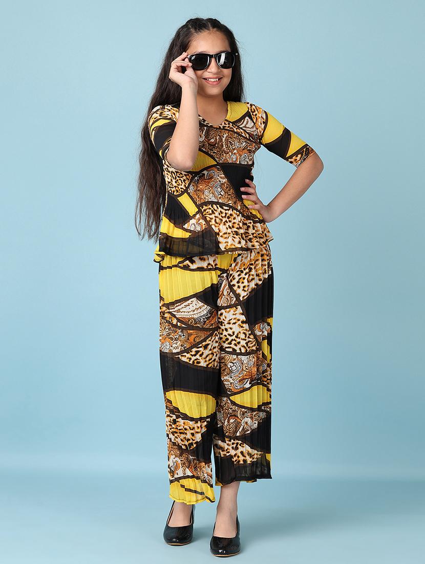 girls printed casual wear full length set - 21547640 - Standard Image - 2