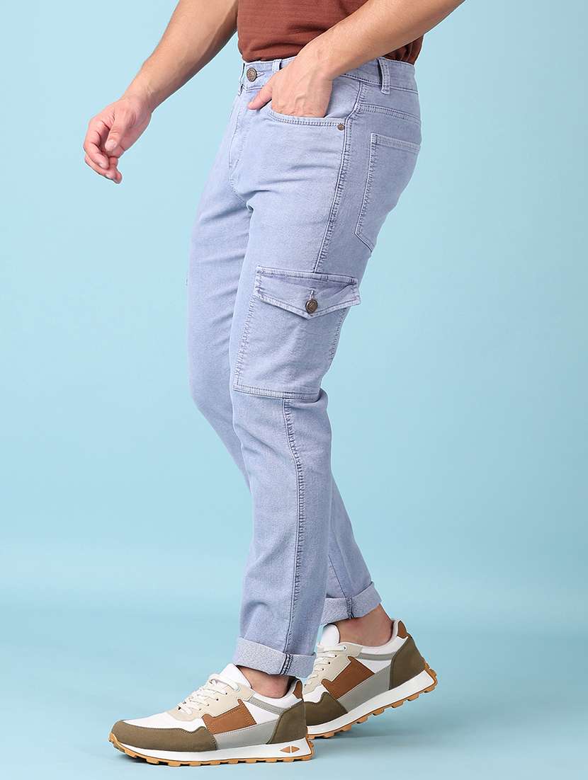 men solid mid rise cargo - 21547654 -  Standard Image - 2