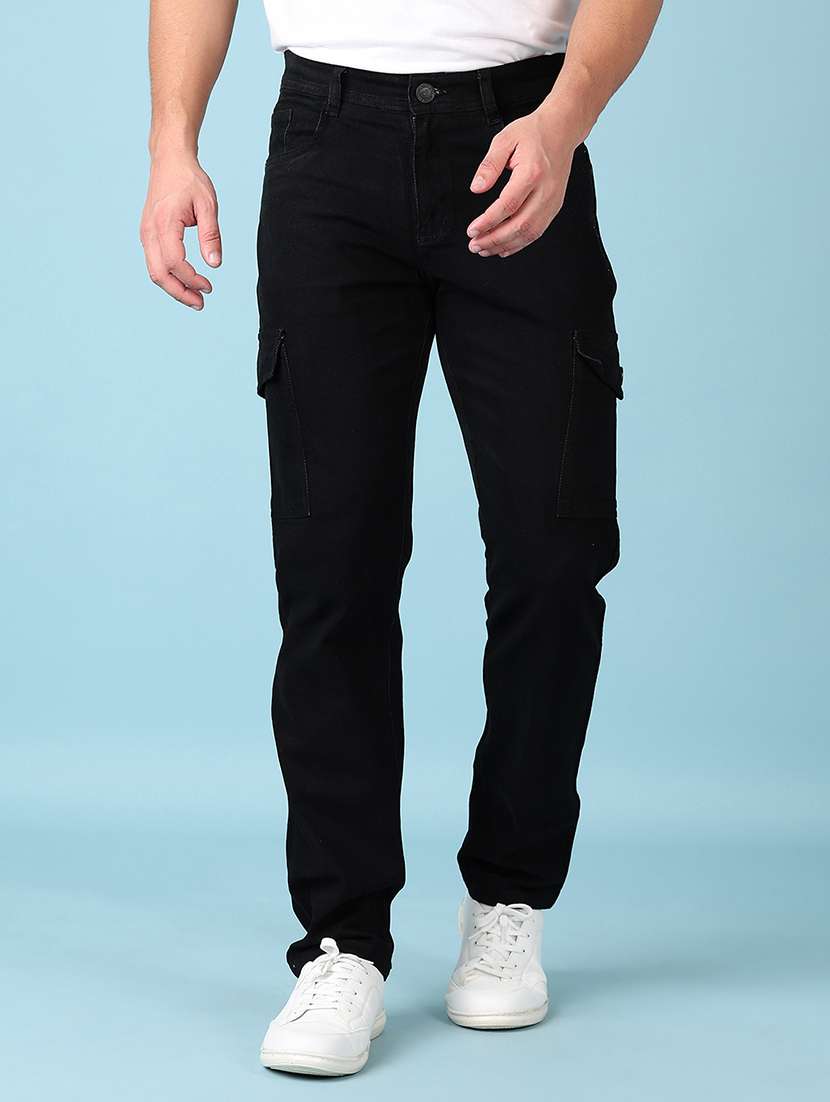 men black solid mid rise ankle length jean - 21547655 - Zoom Image - 0