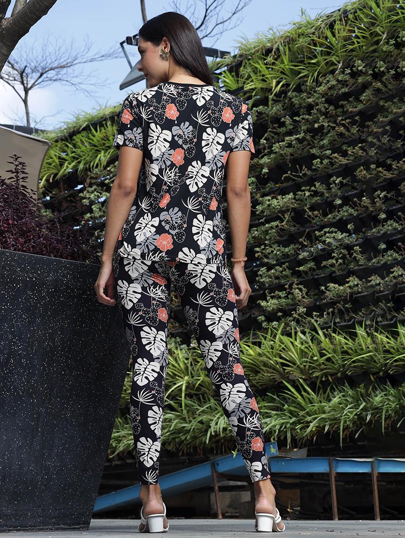 women floral printed ankle length leggings - 21548929 - Standard Image - 2